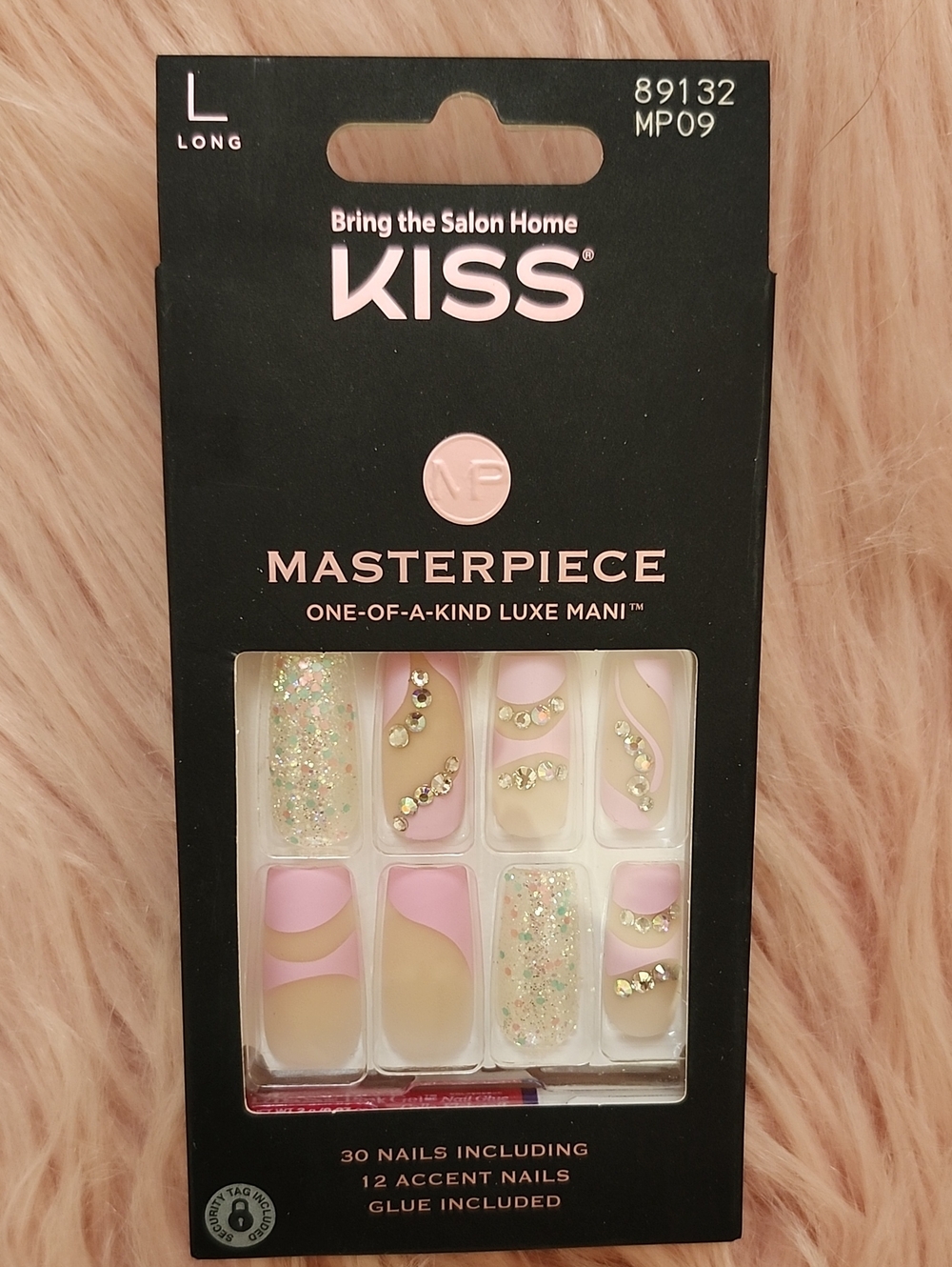 Brand New KISS MASTERPIECE ONE-OF-A-KIND LUXE MANI False Nails-L